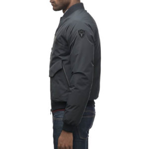 Blake Black Bomber Leather Jacket