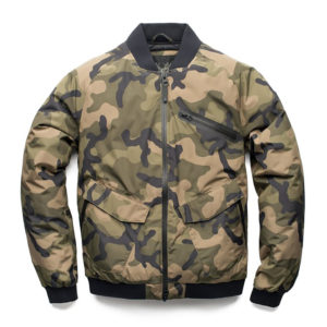 Blake Camouflage Bomber Leather Jacket