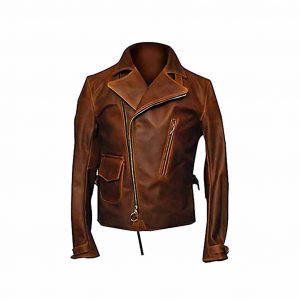 Classic Brown Double Rider Biker Leather Jacket