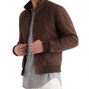Don Brown Suede Leather Bomber Jacket