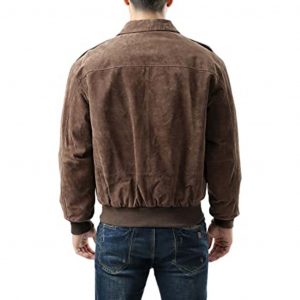 Flight Suede Brown A-2 Bomber Aviator Leather Jacket