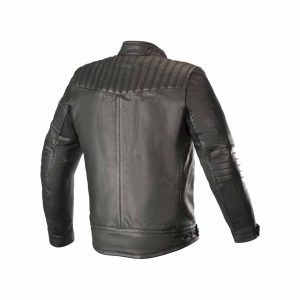 Paul Black Moto Cafe Racer Biker Leather Jacket