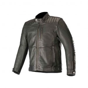 Paul Black Moto Cafe Racer Biker Leather Jacket