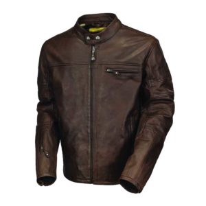 Ronny Brown Moto Cafe Racer Biker Leather Jacket