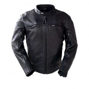 Rony Black Moto Cafe Racer Biker Leather Jacket