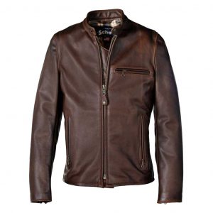 Shot Brown Moto Cafe Racer Biker Leather Jacket