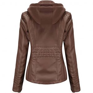 Jane Brown Hooded Leather Jacket