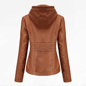 Jane Tan Hooded Leather Jacket