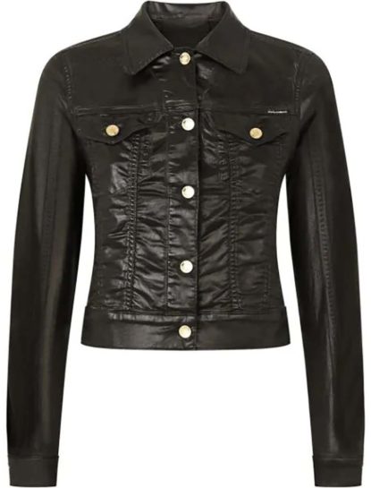 Lyle Black Trucker Leather Jacket