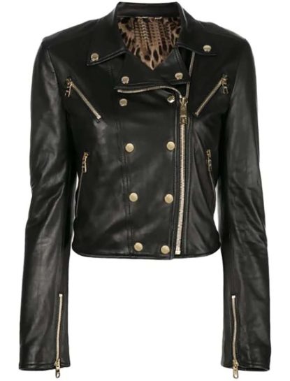 Teen Black Double Rider Biker Leather Jacket