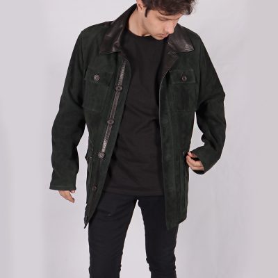 Brad Green Suede Leather Coat