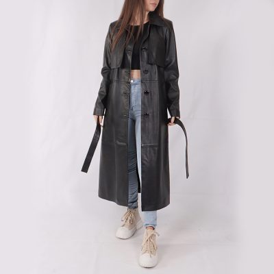 Chloe Black Leather Coat
