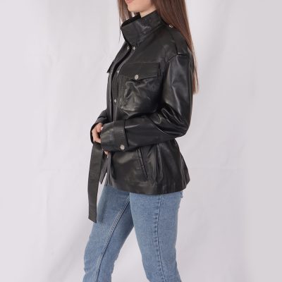 Isabell Black Leather Jacket