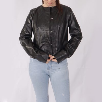 Isabelle Black Leather Jacket