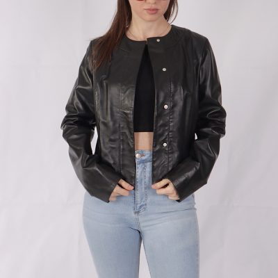 Isabelle Black Leather Jacket