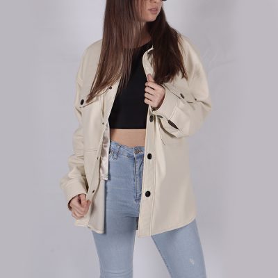Laura Off-White Leather Jacket