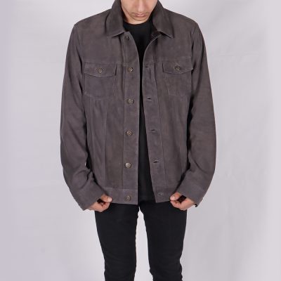 Martin Grey Suede Leather Jacket