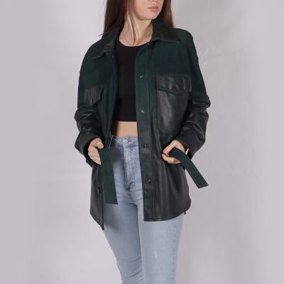 Nina Green Leather Jacket