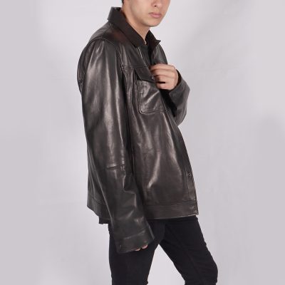Simons Black Leather Jacket