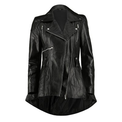 Allison Black Leather Biker Jacket