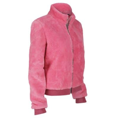 Sanchez Pink Fur Bomber Jacket